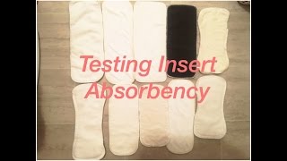 Testing Cloth Diaper Insert Absorbency [upl. by Eahsram]