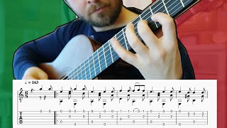 Tarantella Napoletana Solo Guitar with free TABS [upl. by Aenad684]