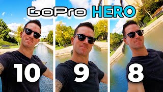 GoPro HERO 10 vs 9 vs 8 [upl. by Riamo]