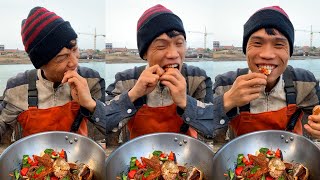 Fishermen eating seafood dinners are too delicious 666 help you stirfry seafood Mukbang [upl. by Solly130]