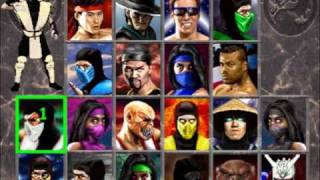 Secret Mortal Kombat 2 Character Select Screen [upl. by Kurth]