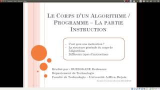 Cours 03  La partie Corps dun Algorithme Programme PASCAL [upl. by Katey252]