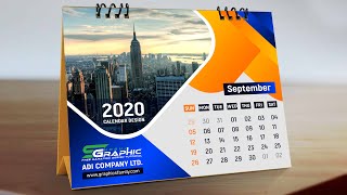 Calendar Design Photoshop Tutorial [upl. by Lilhak]