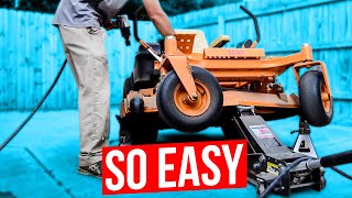 how to change the blades on a zero turn mower or riding mower [upl. by Iney991]