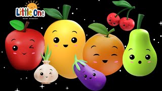 Dancing veggies Dancing fruits CUTE Animation  Baby Sensory video  High Contrast Sensory [upl. by Leacock287]