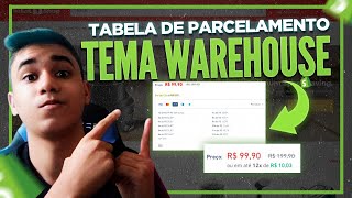 COMO COLOCAR PARCELAMENTO NO TEMA WAREHOUSE  Shopify  Script e App [upl. by Spearman248]