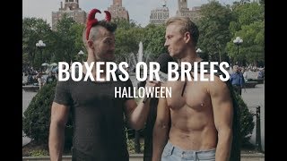 2018  Halloween Fans answer Boxers or Briefs  Mens Fashion in Underwear [upl. by Ydollem135]