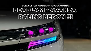 HEADLAMP AVANZA JADI SEPERTI VELLFIRE   CUSTOM TRIPLE PROJECTOR amp DRL RGB TOYOTA AVANZA [upl. by Ulla]