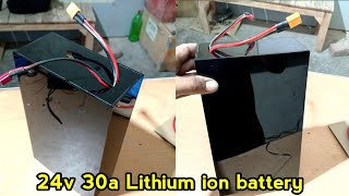 24v 30a lithium ion battery pack18650 cell03174640374 [upl. by Halfdan]