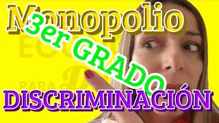 MONOPOLIO Discriminación precios TERCER GRADO✅ [upl. by Leach]