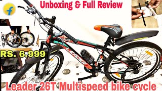 Leader Beast 26T Multispeed 7Gear cycle  leader cycle unboxing amp review  leadar cycle installation [upl. by Damal448]