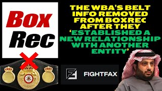 HAS ANYONE NOTICED THE WBA HAS BEEN REMOVED FROM BOXREC HERES WHY  MAYBE [upl. by Malva]