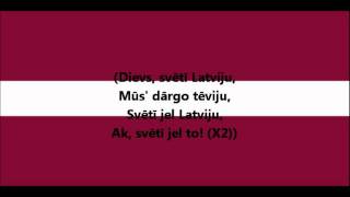 Hymne national de Lettonie [upl. by Branca]