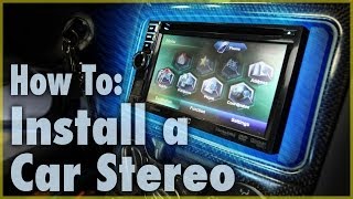 How To Install a Car Stereo Single amp Double DIN  Car Audio 101 [upl. by Tillman]