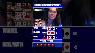 HE FINDS KK IN A VERY GOOD SPOT 😲 Hellmuth PokerStars [upl. by Ahsitak]