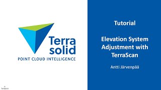 Elevation system adjustment with TerraScan [upl. by Weingarten]