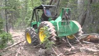 John Deere skidder 440 Extreme Logging [upl. by Yobybab127]