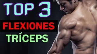 Top 3 Flexiones para Tríceps [upl. by Leatrice]