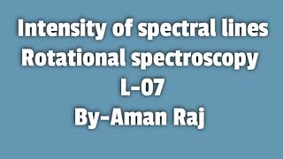 Rotational Spectra Prolate Symmetric Rotor [upl. by Herstein]