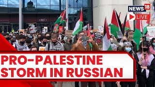 Pro Palestine Protest At Russian Airport Live  Russian Airport Temporarily Closed  Russia  N18L [upl. by Kalli]