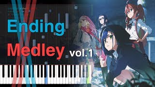 DARLING in the FRANXX ENDING MEDLEY vol1  Piano tutorial  sheets [upl. by Aretak]