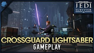 Star Wars Jedi Survivor  Crossguard Lightsaber Gameplay [upl. by Ghassan]