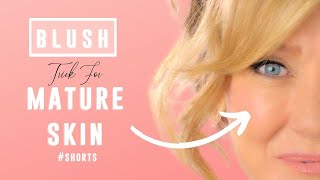 Best Blush Trick For Mature Skin shorts [upl. by Hymie]