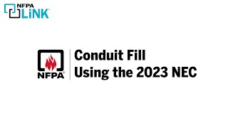 Use NFPA LiNK® to Calculate Conduit Fill Using the 2023 NEC® [upl. by Wiener]