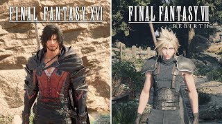 FF7 Rebirth VS Final Fantasy 16  Combat amp Graphics Comparison [upl. by Tnomed]