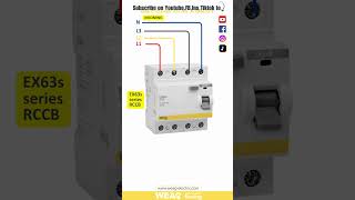 4 Poles RCCB Wiring Diagram  RCCB Connection [upl. by Teryn]