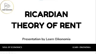 RICARDIAN THEORY OF RENT  MICROECONOMICS  LEARNOIKONOMIA [upl. by Suzy]