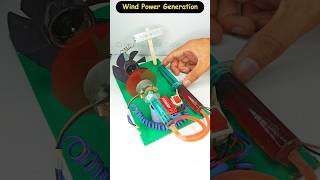 Wind Power Generation • Dc Motor  dcmotor tech youtubeshorts motor dcmotorproject fan [upl. by Nosnhoj]