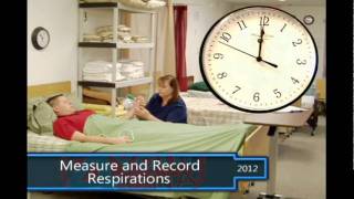 Measure and Record Respirations CNA Skills [upl. by Hitt]