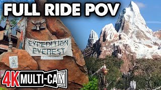 Expedition Everest  4K Roller Coaster POV  MultiCam [upl. by Hanoy]