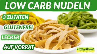 Low Carb Nudeln selber machen aus nur 3 Zutaten I Low Carb Pasta Rezept [upl. by Chew521]