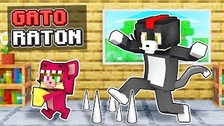 LOS RATONES RAPTOR Y TIMBA 🐭 VS GATO INVICTOR 🐱MINECRAFT ESCONDITE [upl. by Teodoor209]