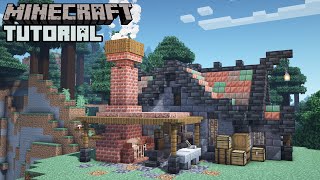 Minecraft  Blacksmith Workshop amp House Tutorial How to Build [upl. by Proudman]