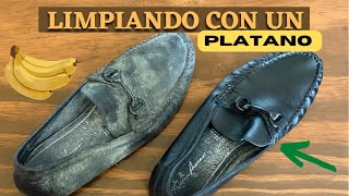 Como LIMPIAR 🧼 Zapatos NEGRO de cuero o piel  Como darle BRILLO a los zapatos Sin Grasa [upl. by Eseela]