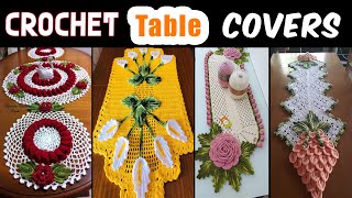 Crochet Table Covers Designs Collection 202324  youtube viral crochet trending subscribe [upl. by Rudolfo]