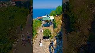 ELEVATOR TO THE MOUNTAIN OF MONTE SOLARIO streetlife travel walkingtour summer capri anacapri [upl. by Kragh175]