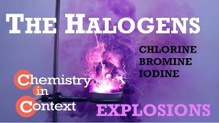 Sodium and Halogens Explosive Reactions  Chlorine Bromine Iodine [upl. by Dugaid]