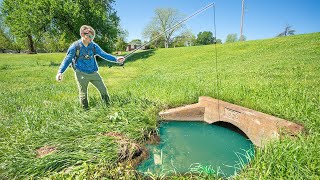 Fishing Urban Ditches amp Ponds HIDDEN In Plain Sight Casting Concrete Louisiana [upl. by Nickolaus137]