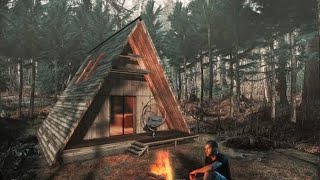 CAMPING HOUSE SURVIVAL SHELTER  BUSHCRAFT CAMPING [upl. by Lednyc]