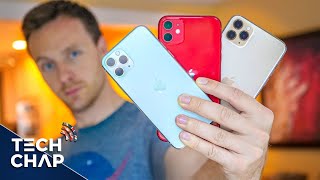 iPhone 11 vs 11 Pro vs 11 Pro Max  FULL REVIEW  The Tech Chap [upl. by Mailliw850]