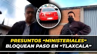 Presuntos “Ministeriales” bloquean paso a trabajadores de Acuamanala [upl. by Tay]