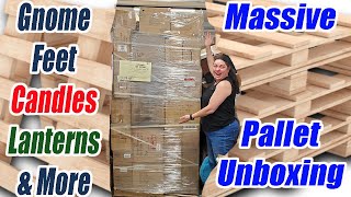 Unboxing a Massive Pallet Bigger Than Me We found Gnome Shoes Candles Lanterns amp More [upl. by Qirat]