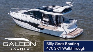 Stylish Galeon 470 Sky Ft Lauderdale Boat Show 2023 for Silver Seas Yachts Seattle [upl. by Meluhs991]