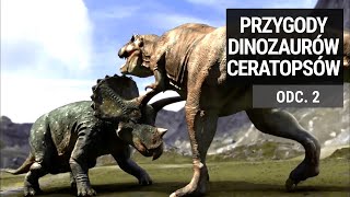 Przygody dinozaurów Ceratopsów 2 Zaginiony świat dinozaurów Film dokumentalny [upl. by Etnahs]