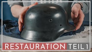 Wehrmacht Stahlhelm Restauration TEIL 1  Helmauswahl amp Entlacken TUTORIAL [upl. by Anelra941]