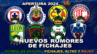 NUEVOS FICHAJES Y RUMORES LIGA MX AP2024  PAULINHO A TOLUCA MACÍAS SE VA DE CHIVAS DÁVILA AL AME [upl. by Alleirbag]